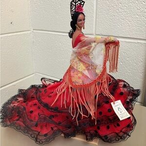 Flamenco dancer doll with tags. Made in Spain (Marin, Chiclana).